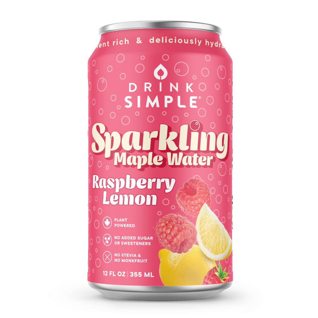 12 oz. Raspberry Lemon Sparkling Maple Water - 12 Pack