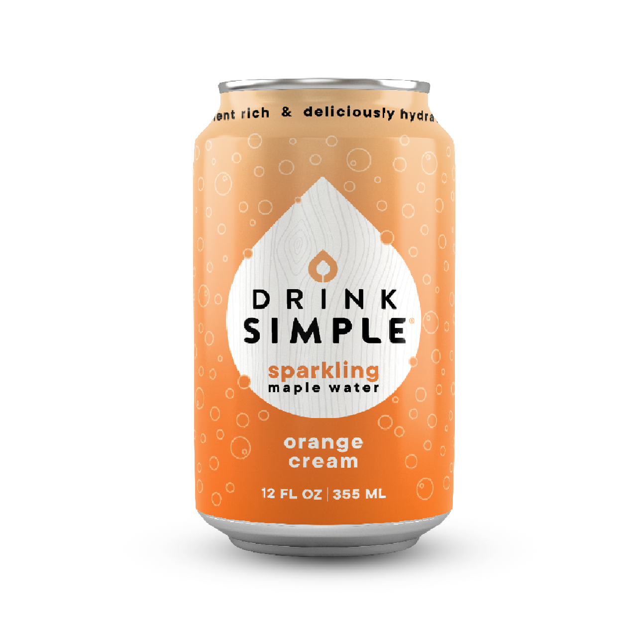 12 oz. Orange Cream Sparkling Maple Water - 12 Pack