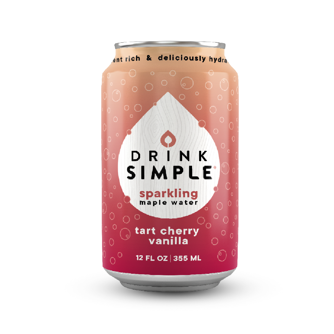 12 oz. Tart Cherry Vanilla Sparkling Maple Water - 12 Pack