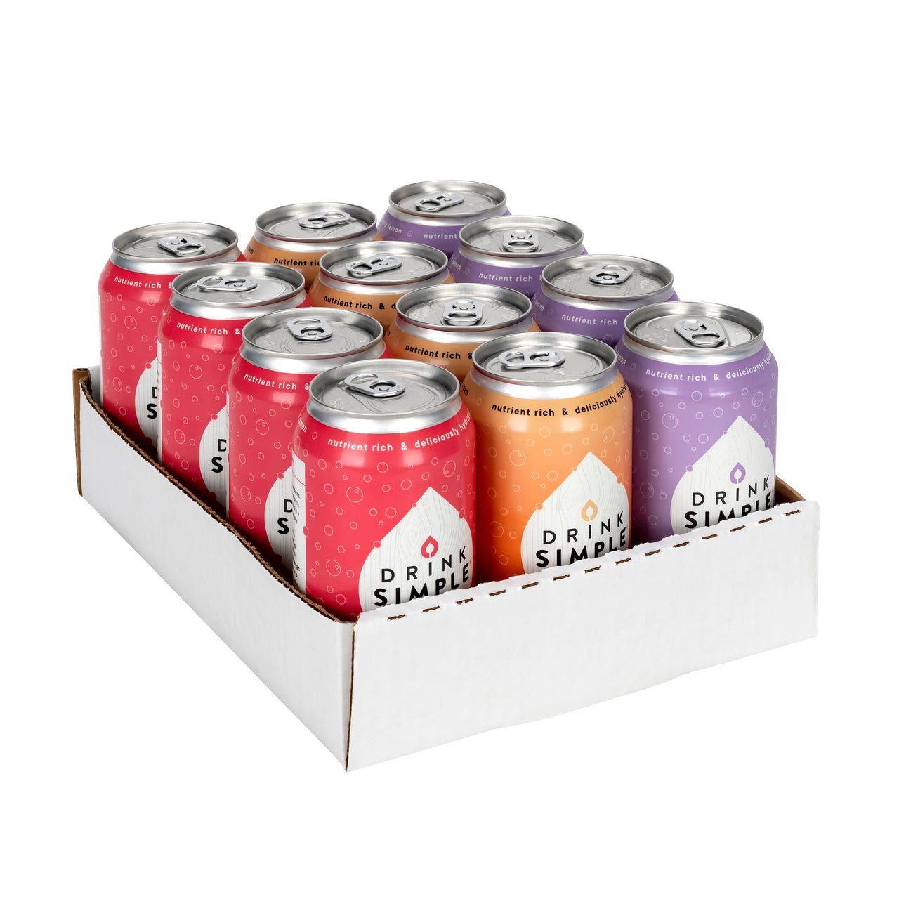 Mixed 12 Pack Sparkling Maple Waters-3 Flavors: Raspberry Lemon, Blackberry Lemon, and Orange Cream